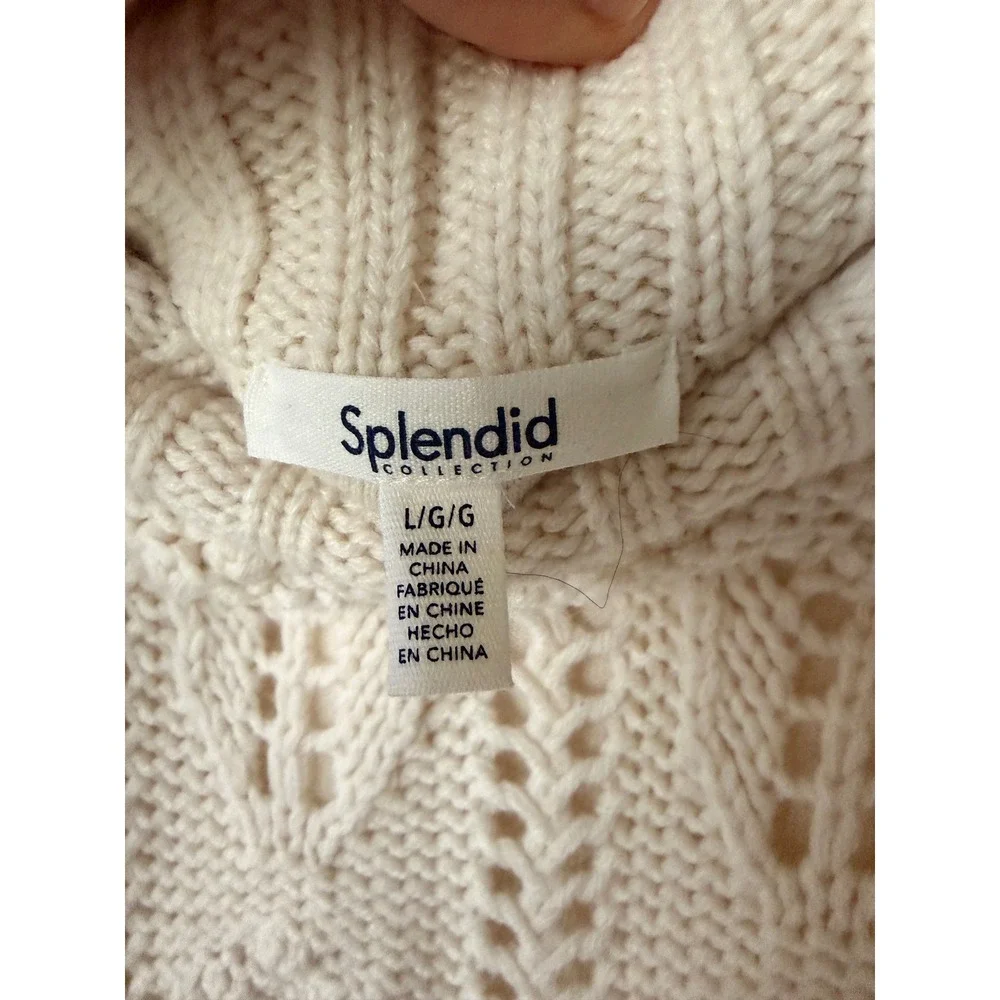 Splendid‎ Collection Cream Cable Knit Mini Skirt L G G RF4A920